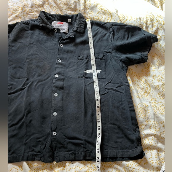 Pacsun Viscose Formula 1 Black Button Up Shirt Distressed - Picture 10 of 10